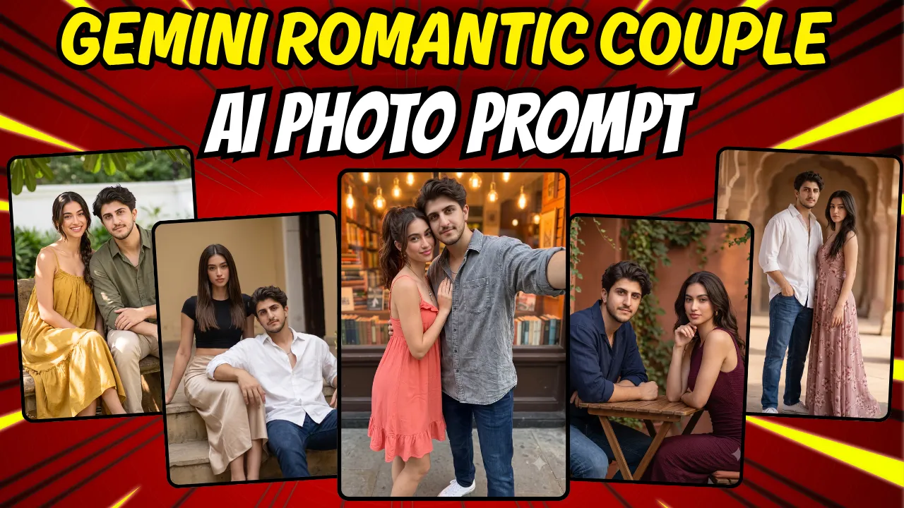 5 Stunning Gemini Romantic Couple AI Photo Prompts 2026 | Trending Insta Prompts