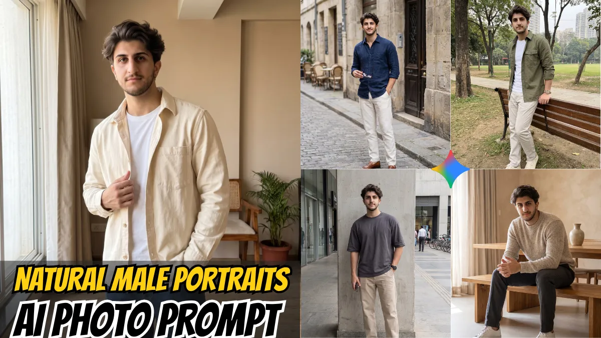 5 Best ChatGPT Lifestyle Photo Prompts for Natural Male Portraits | Trending Insta Prompts