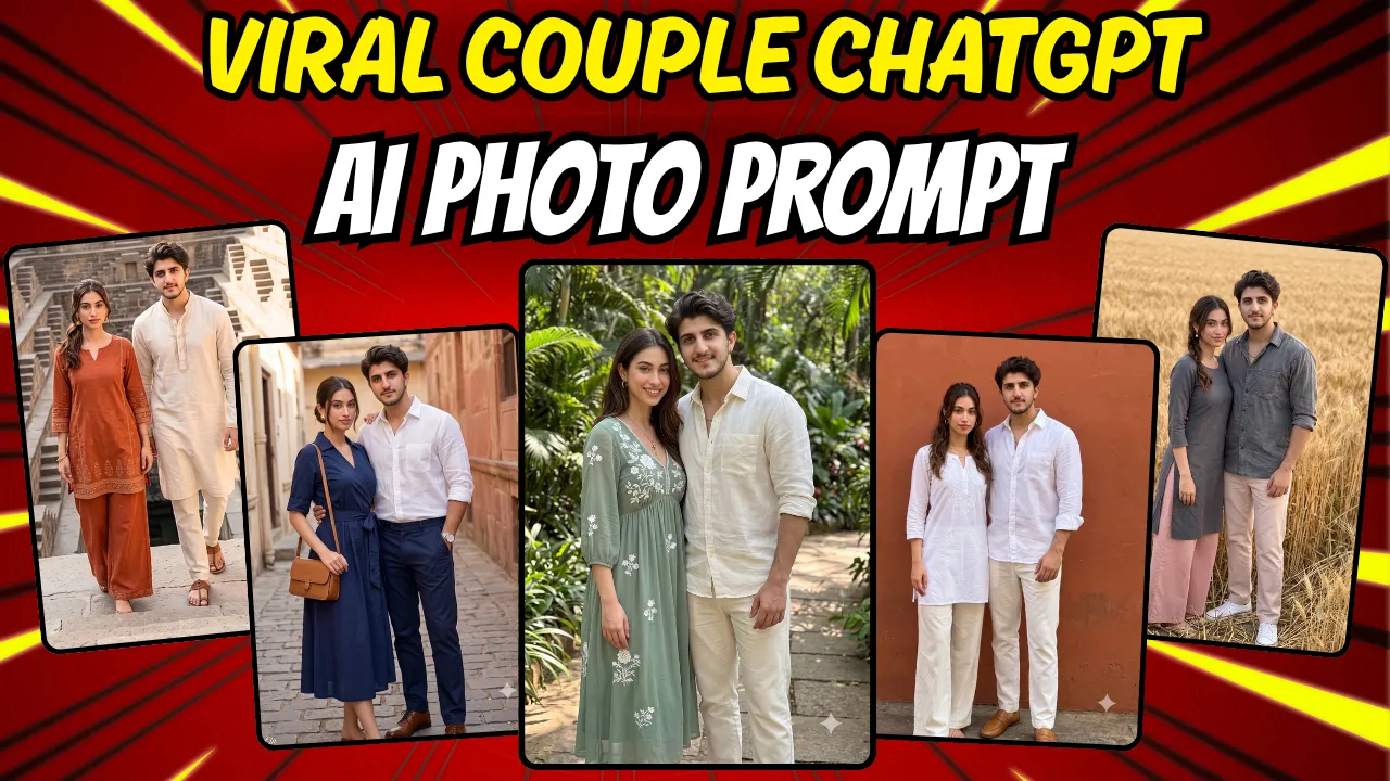 5 Viral Couple ChatGPT Photo Editing Prompts Trending on Instagram 2026 , Couple Love Photo | Trending Insta Prompts