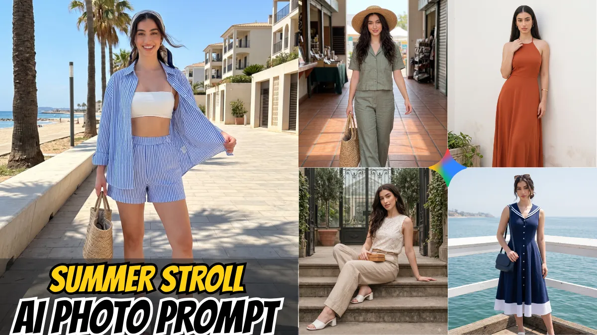5 Stunning Gemini AI Prompt for Women Summer Stroll Photos | Trending Insta Prompts