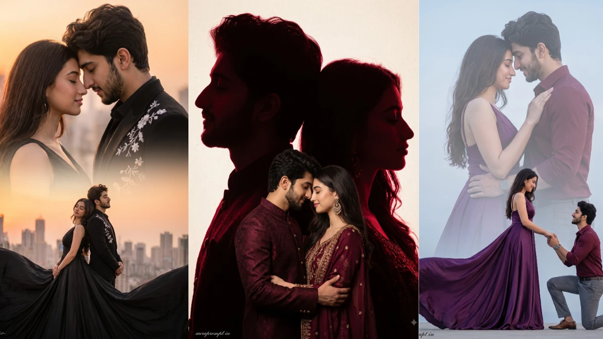 5 Cinematic Double Exposure Couple Prompts for Gemini and ChatGPT , Couples Loves Photo | Trending Insta Prompts