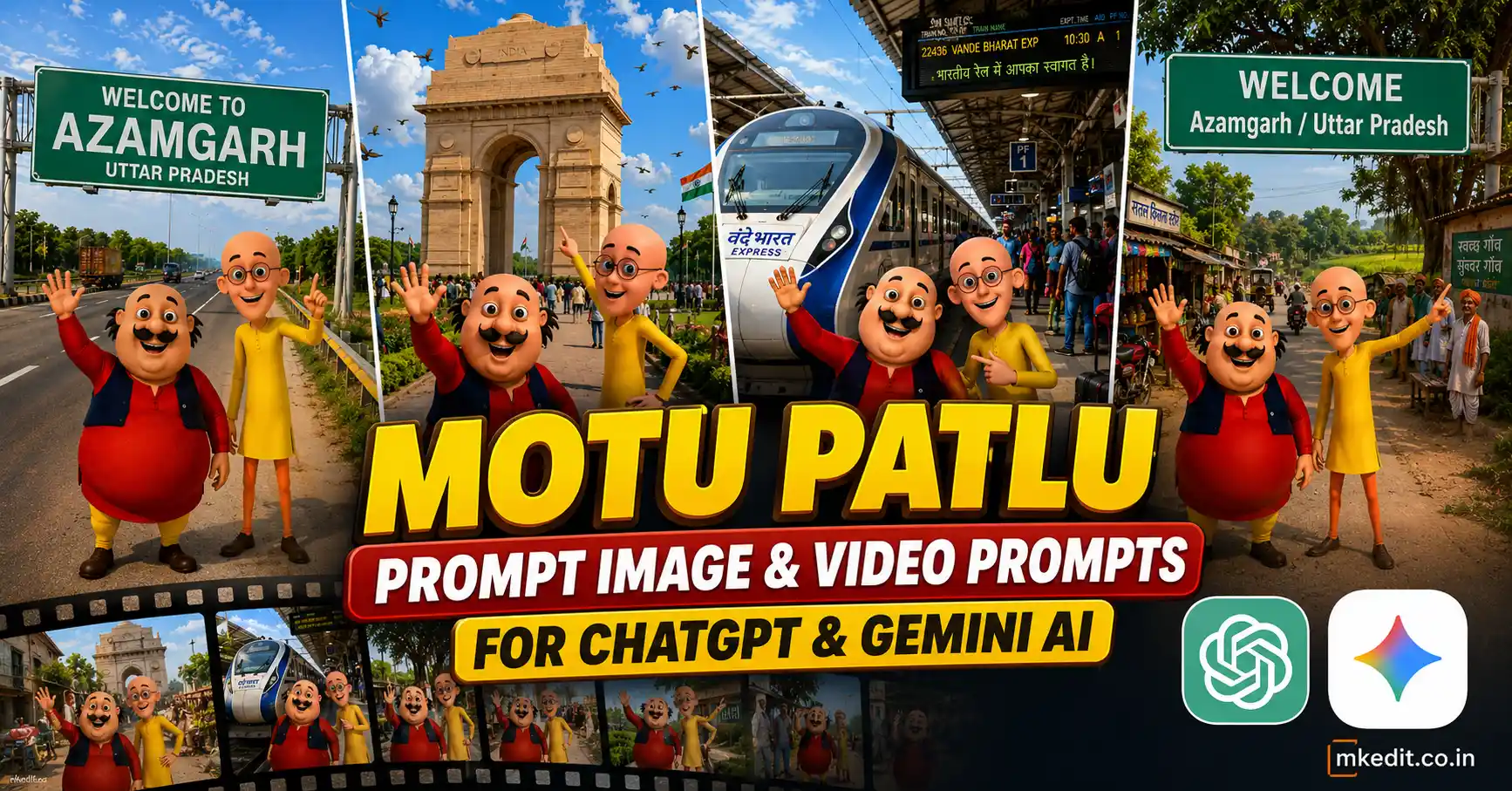 Motu Patlu Prompt image & Video Prompts for ChatGPT & Gemini AI | Trending Insta Prompts