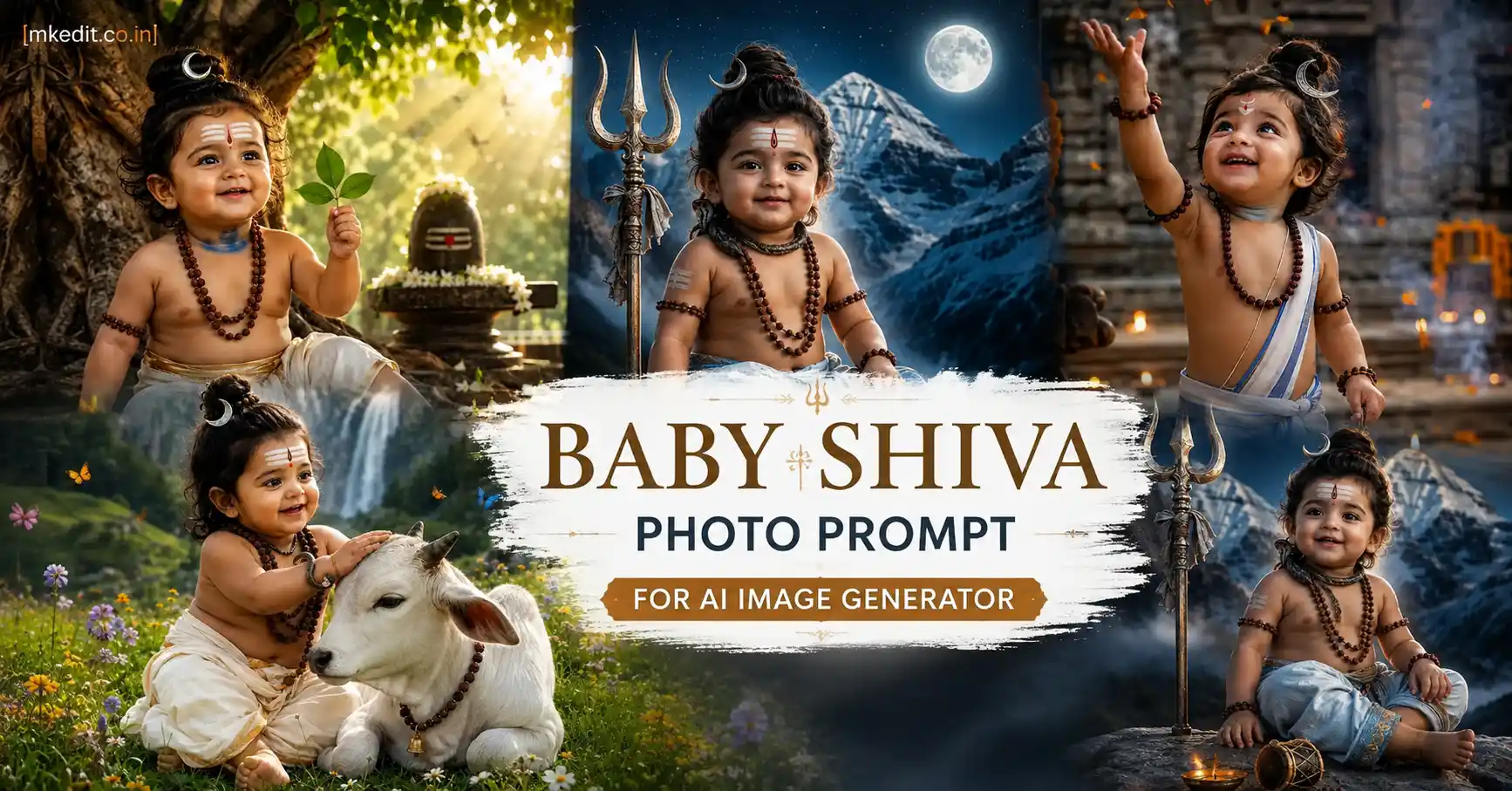 Baby Shiva Photo Prompt for AI Image Generator | Trending Insta Prompts