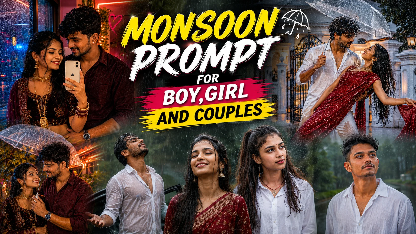 Monsoon Prompt for Boys, Girls & Couples (2026): 15+ Viral Monsoon AI Prompts | Trending Insta Prompts