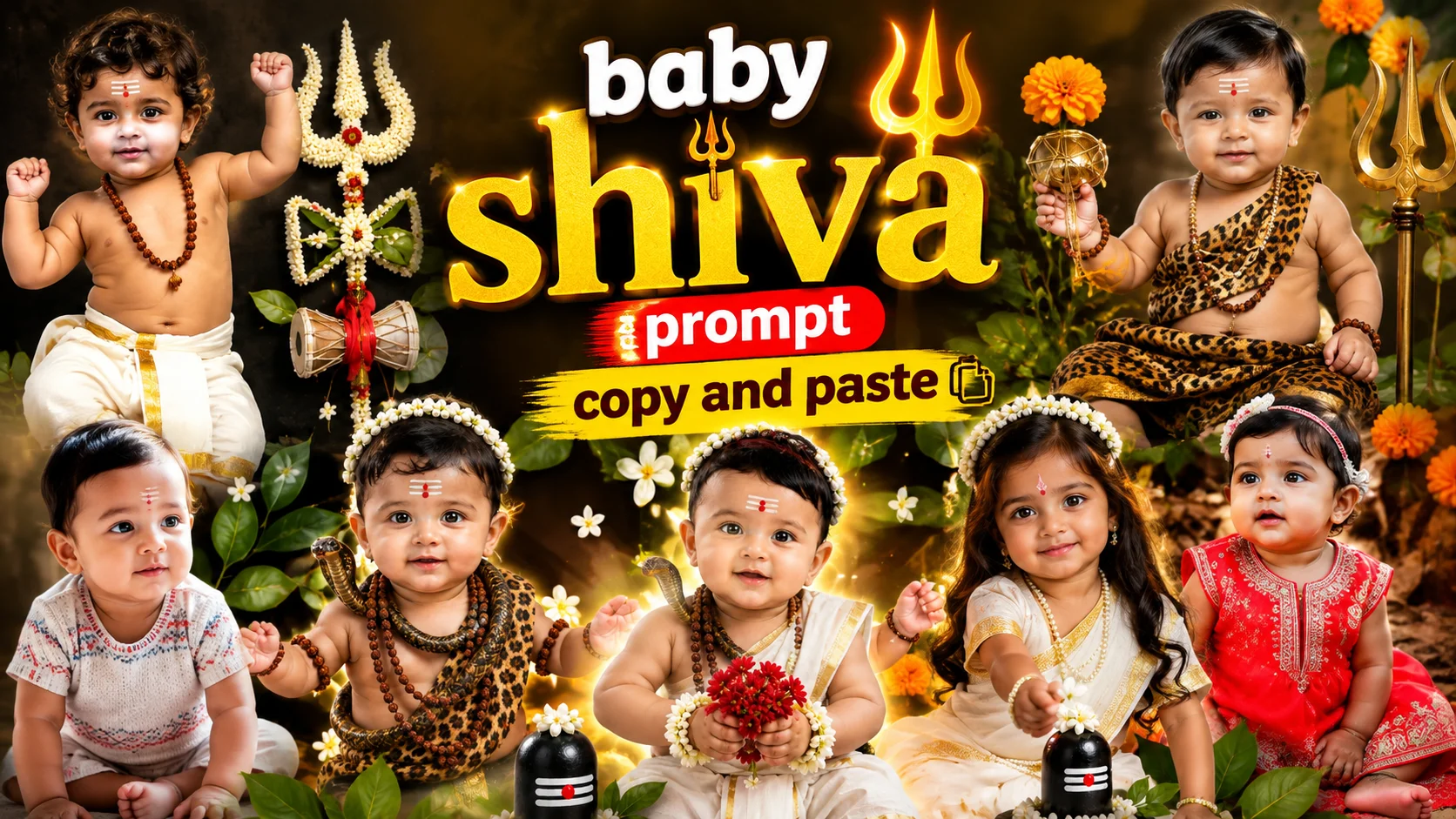 Trending Best Baby Shiva Prompt Copy and Paste for AI Image Generator | Trending Insta Prompts