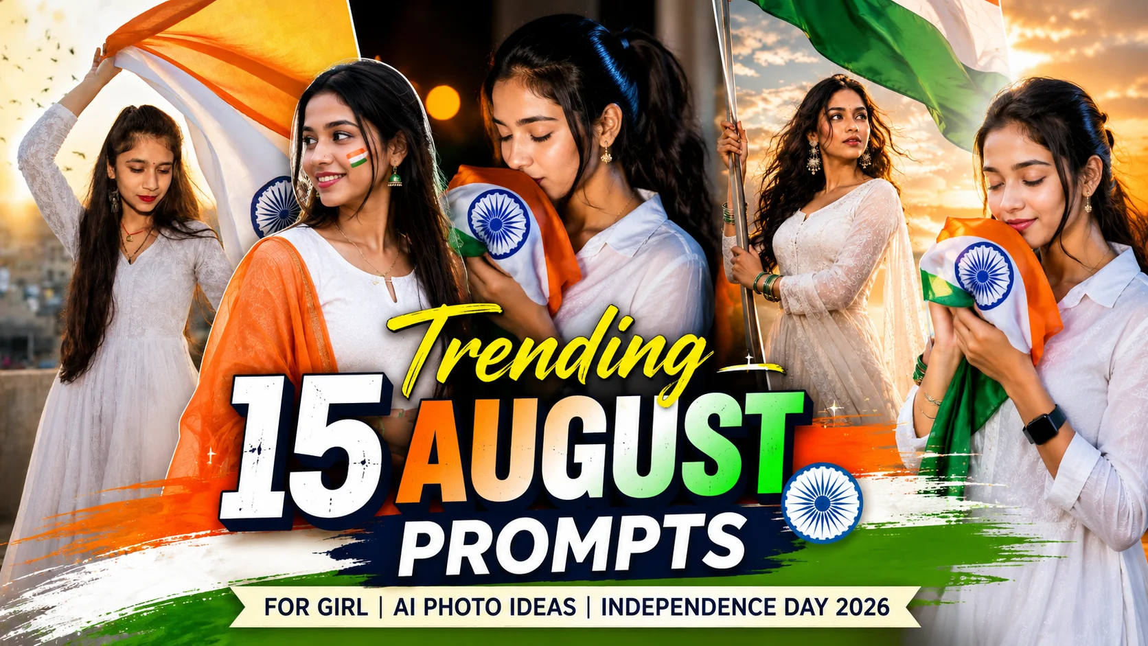 10 Independence Day Prompt for Girl to Create Stunning 15 August AI Photos in 2026 | Trending Insta Prompts