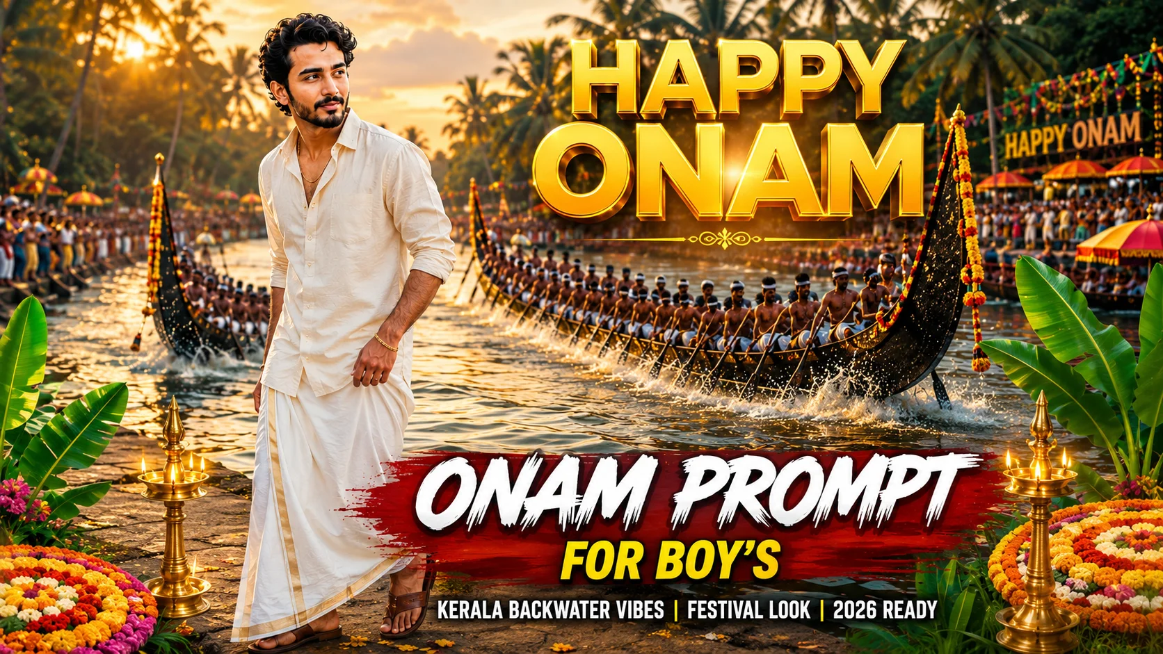 Best Onam Prompt for Boys: 6 Stunning Gemini AI Prompts for Onam 2026 | Trending Insta Prompts